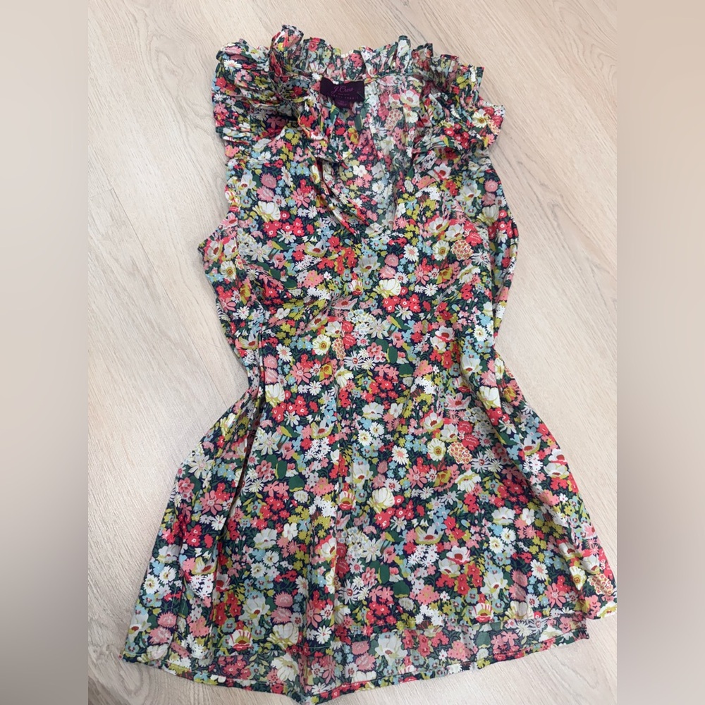 J. Crew Multicolor Floral Ruffle Blouse - Picture 2 of 4